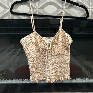 Urban Romantics Gold and White Ribbed Tank